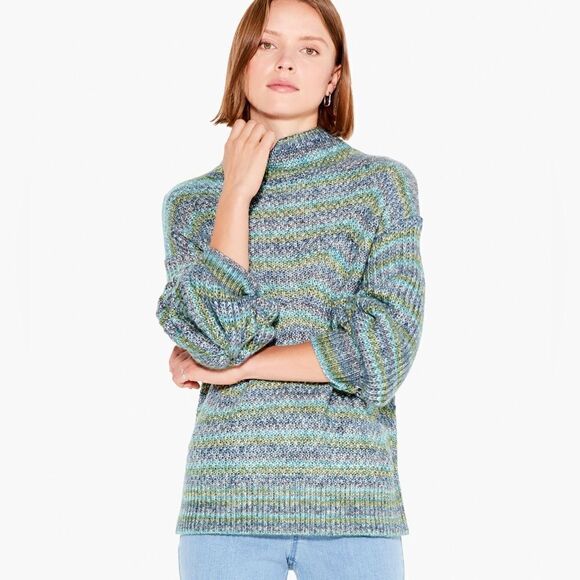 NIC+ZOE NWT Winter Solstice Sweater in Blue Mix Size XXL - Picture 1 of 9